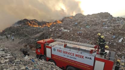 Gurugram: People in danger due to fire at Bandhwari landfill site