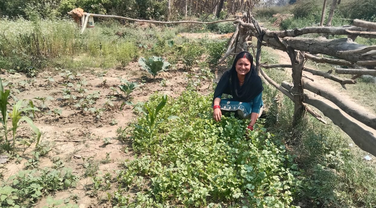 Geeta became self-reliant through nutrition garden