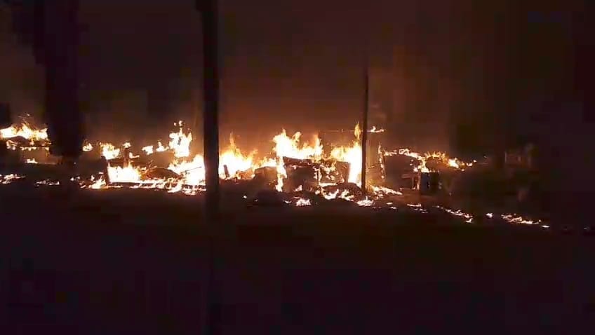 Two shops burnt in the fire, goods reduced to ashes