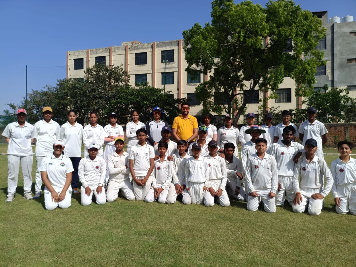 Women cricketers showcased their talent; the men's team won the match.