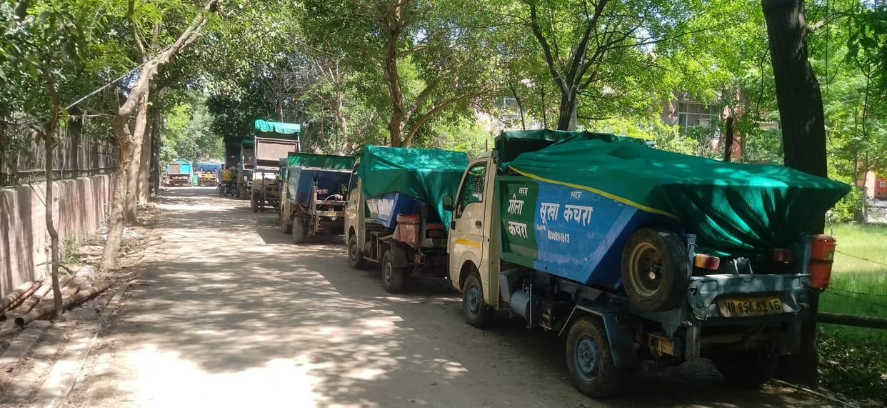 Protests against the dumping site in Sector 8, police called in