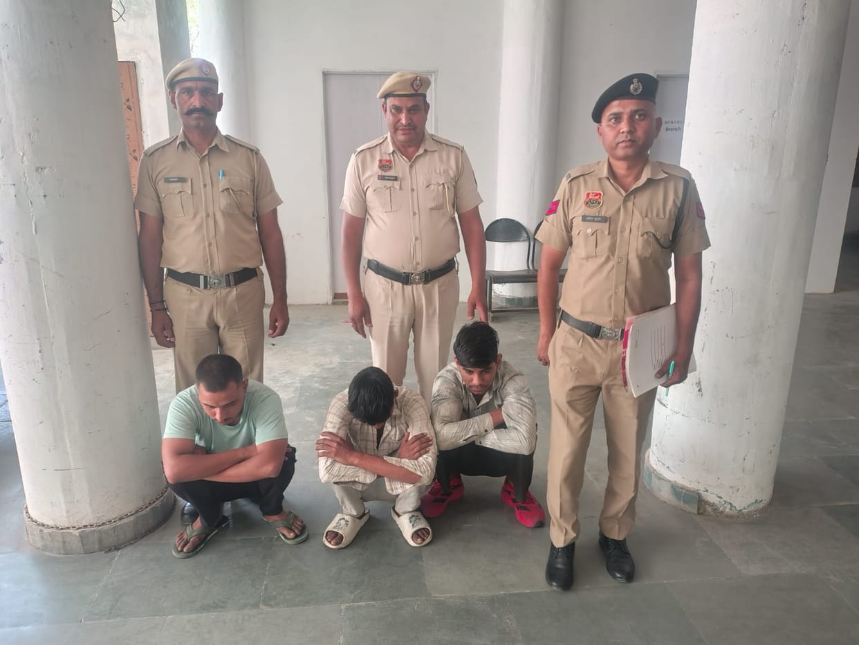 Three arrested for causing accident and stealing bike of a youth