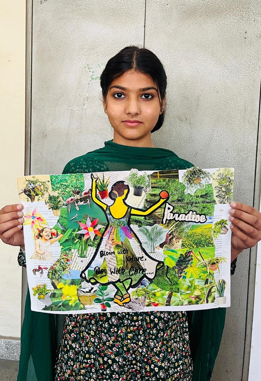 Muskan Secures First Place in International Collage Competition