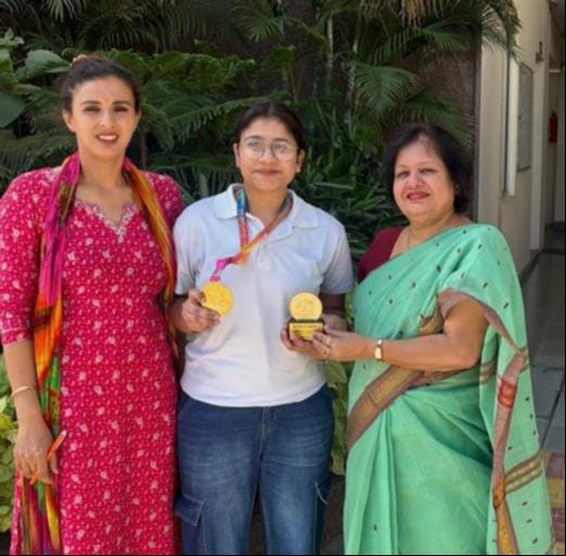 GVM's Palak wins gold medal in Taekwondo