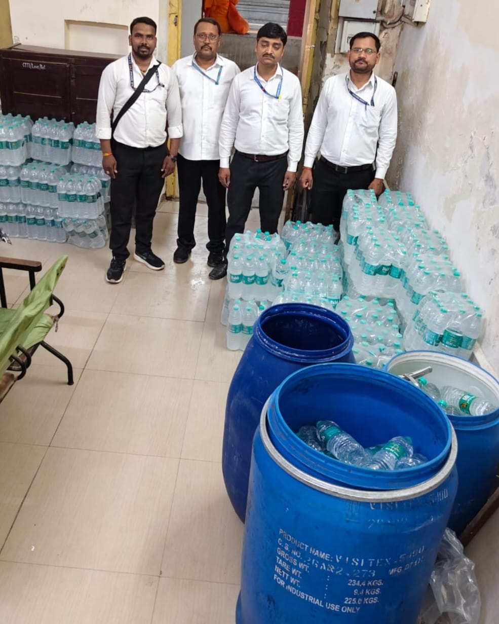 Unauthorised water bottles seized in express trains