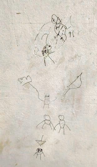 Let the lines be engraved on the wall only this will reveal the secrets of the child's mind