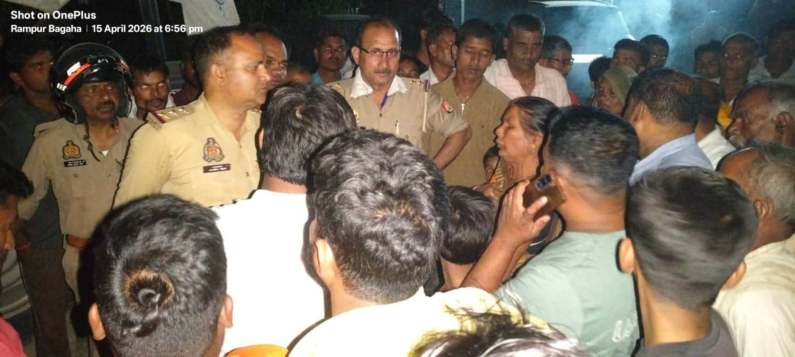 बगहा खुर्द गांव में जमीनी विवाद में हुई मारपीट के दौरान घायल राम अवध यादव की मौत के बाद दाह संस