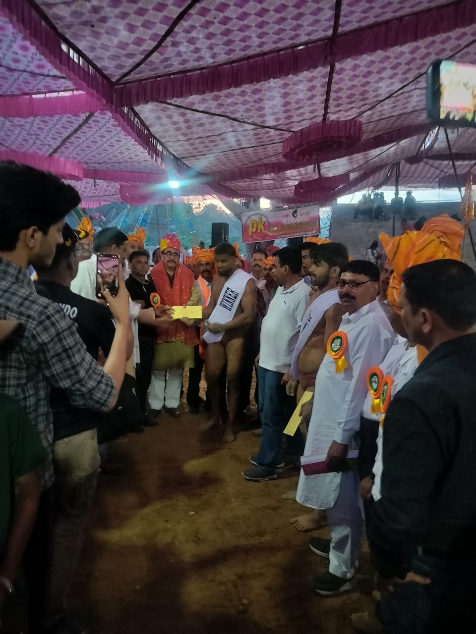 Shivam of Bilaspur won the wrestling of Bhedu Mahadev.