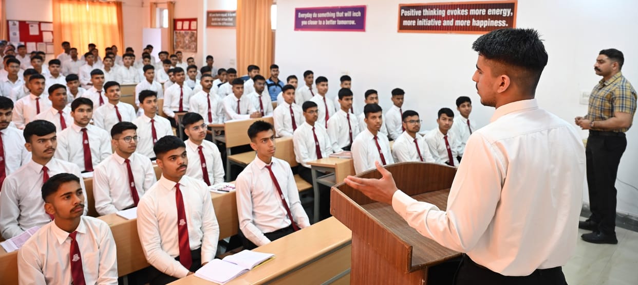 Students took inspiration of discipline by observing the daily routine of the cadets.