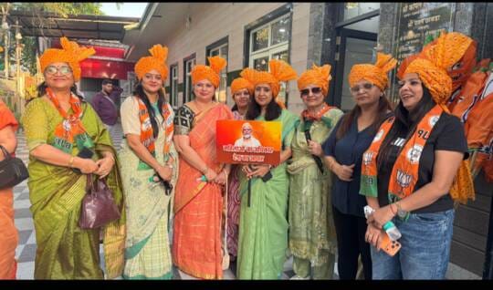 Women took out a rally in support of the Nari Shakti Vandan Act.