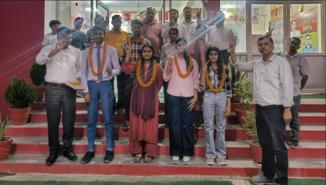 CBSE 10th results were announced, with students celebrating in schools.