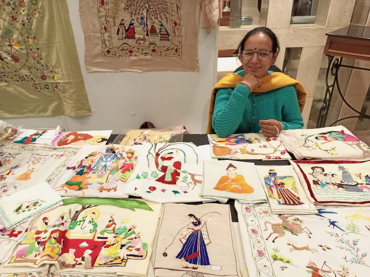 Weaving together her heritage with a needle, Sunita is writing a tale of success with threads.