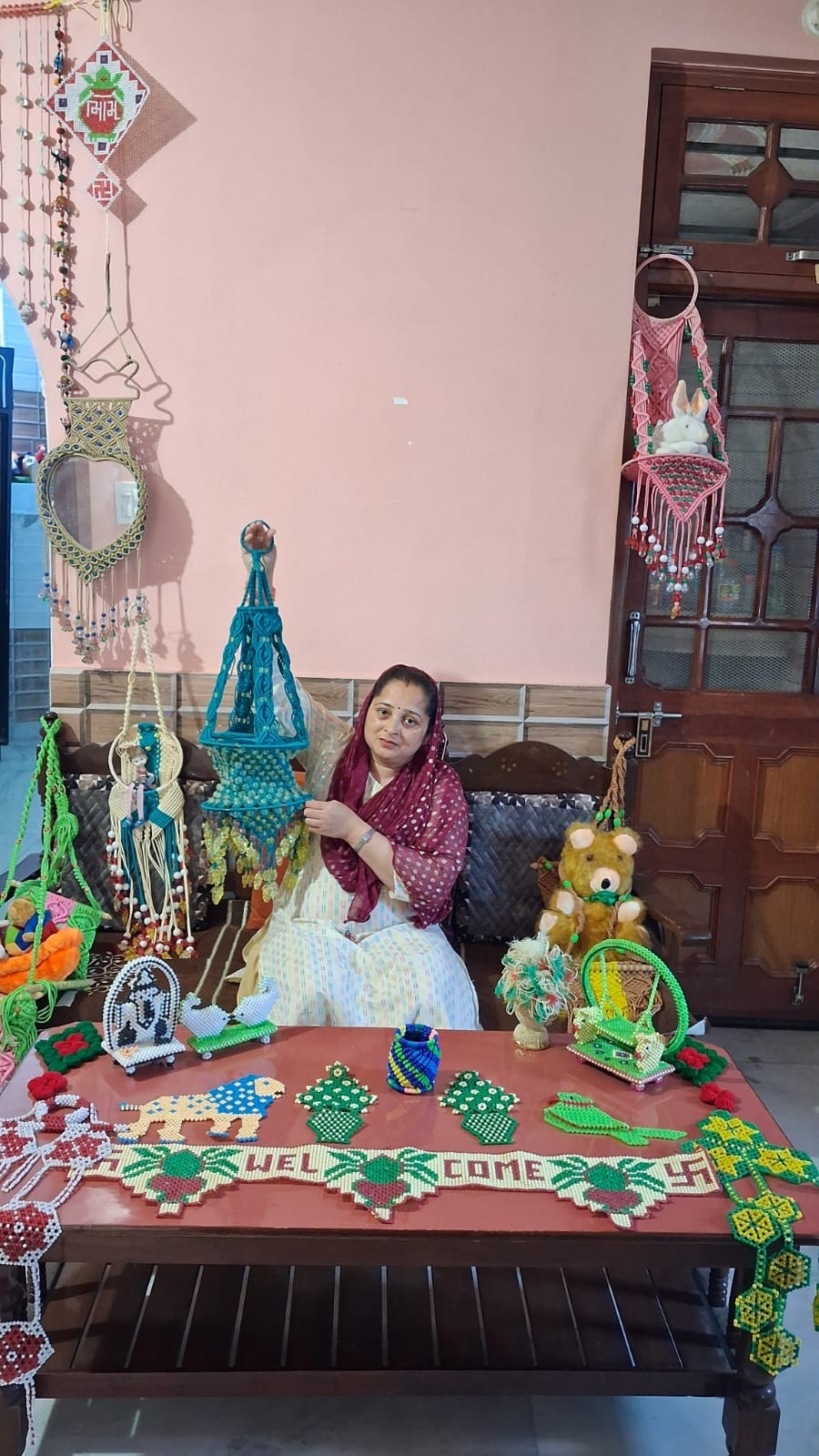 Anuradha became self-reliant by learning the nuances of macrame art from YouTube.