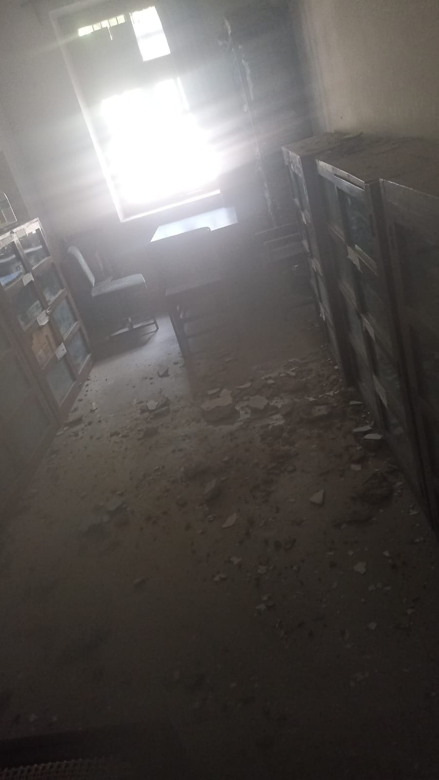 Two girl students injured after ceiling plaster fell at Nekiram College
