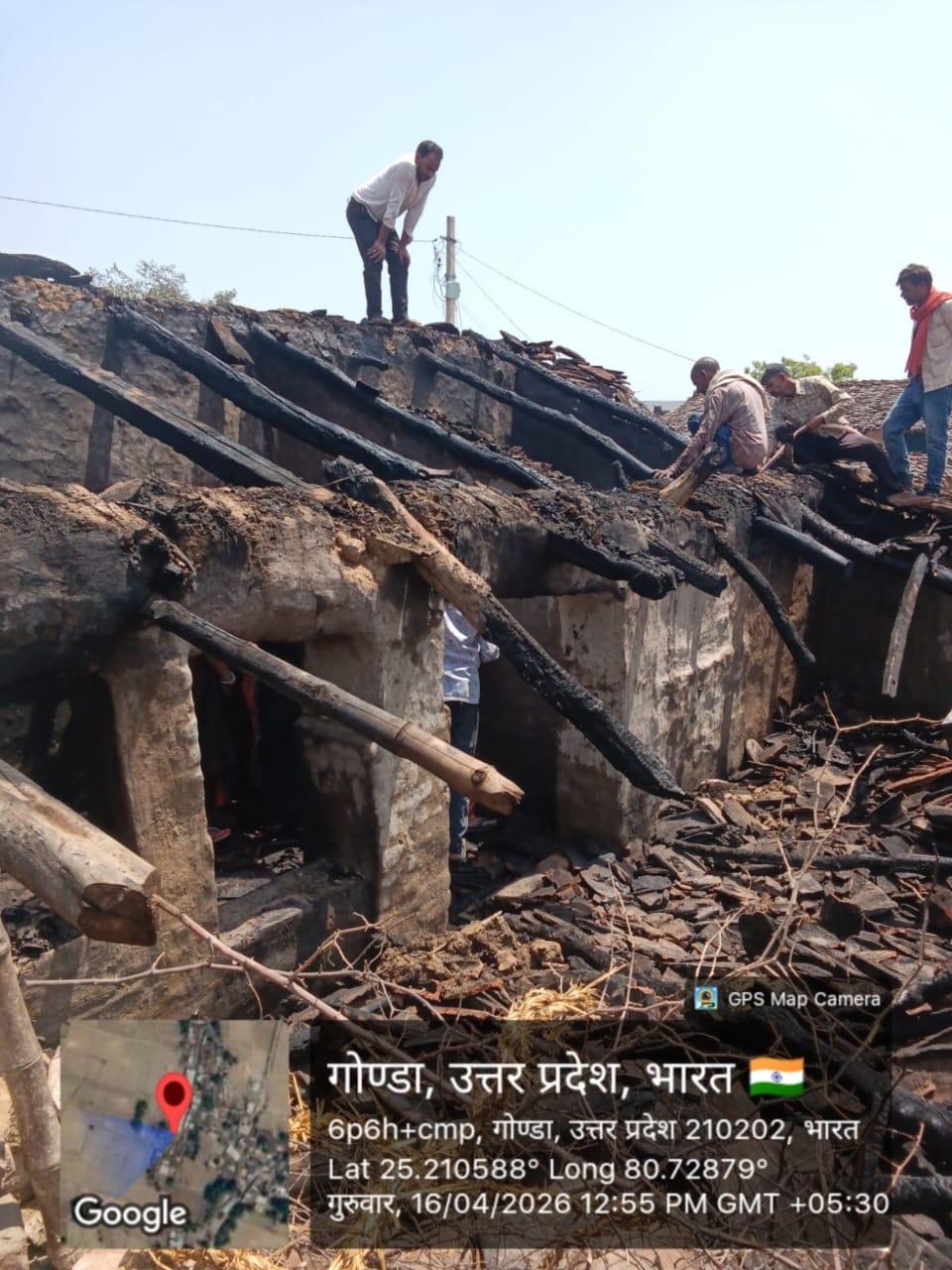 A seven-month-old child was burnt alive after a short circuit caused a fire.