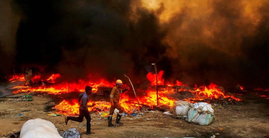 Fire in Kanawani hopes and future of residents were reduced to ashes