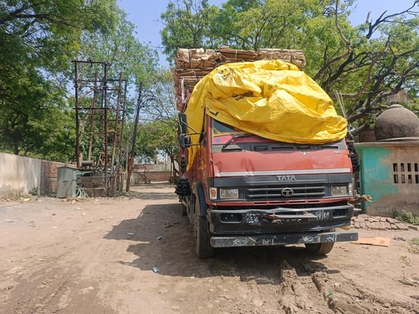 ...So, they are transporting scrap using vehicles without license plates.
