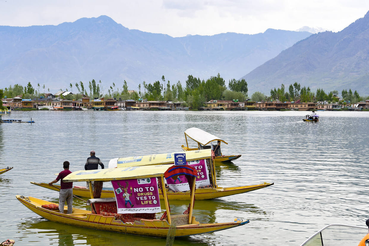 Srinagar, Drug awareness, Shikara Rally, Dal Lake