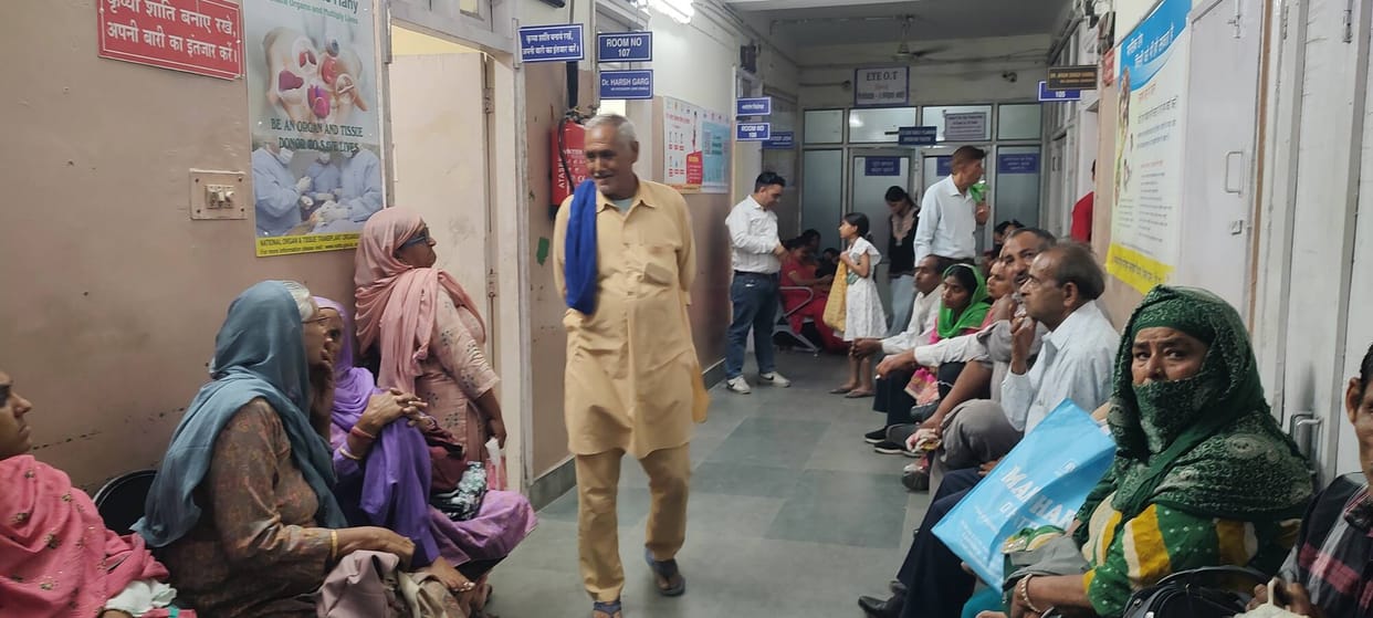Long queues formed outside the prescription counter and OPD at the regional hospital since morning.