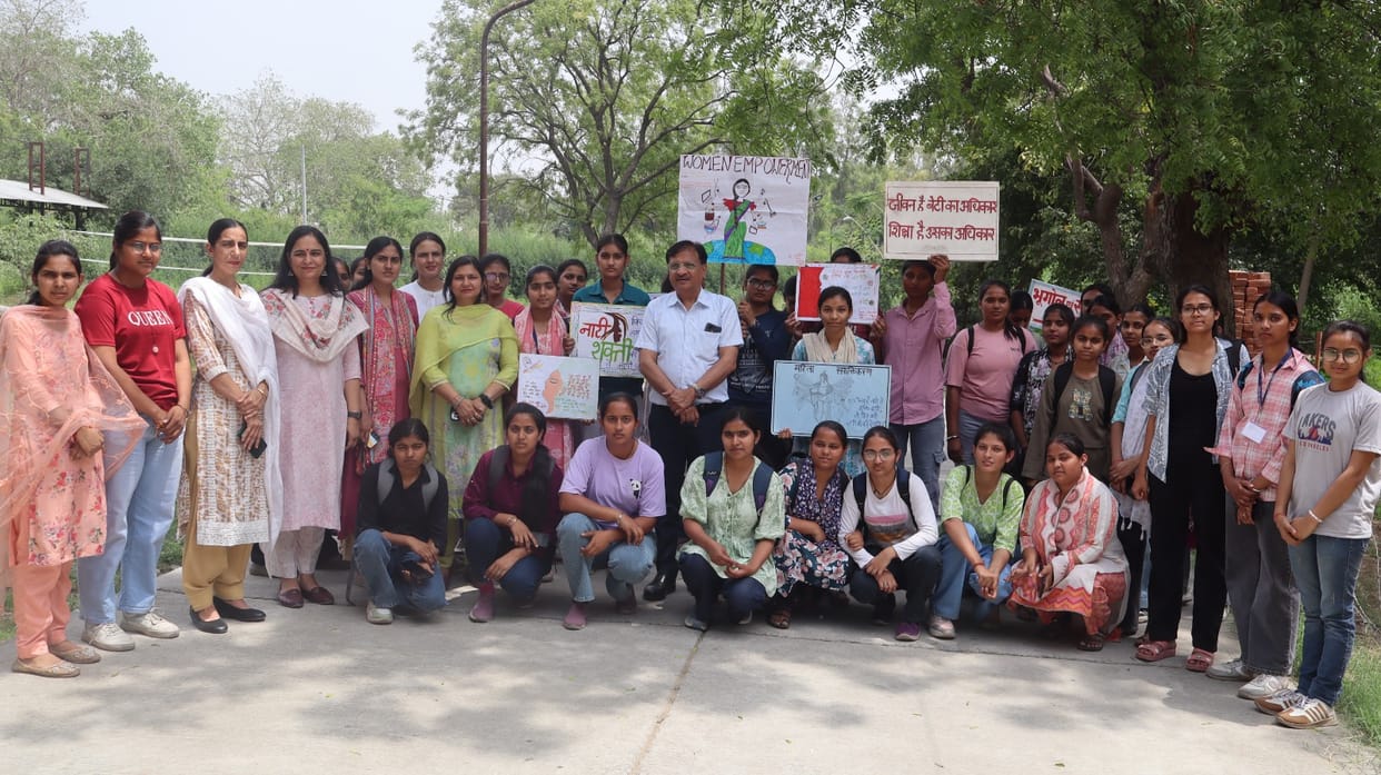 Rally organised in Nehru College on Nari Shakti Vandan Act
