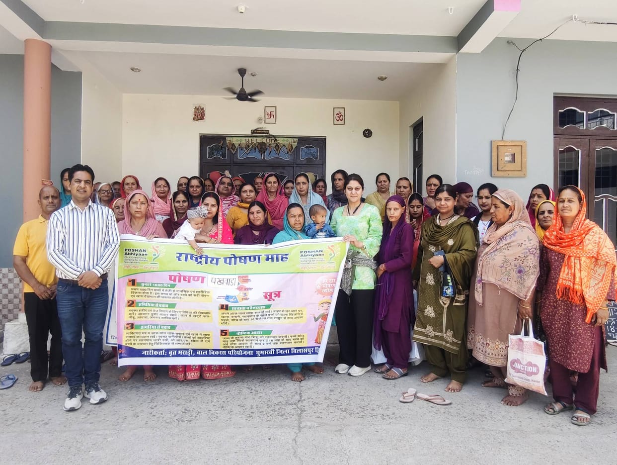 Women were made aware about balanced diet and health check-up.