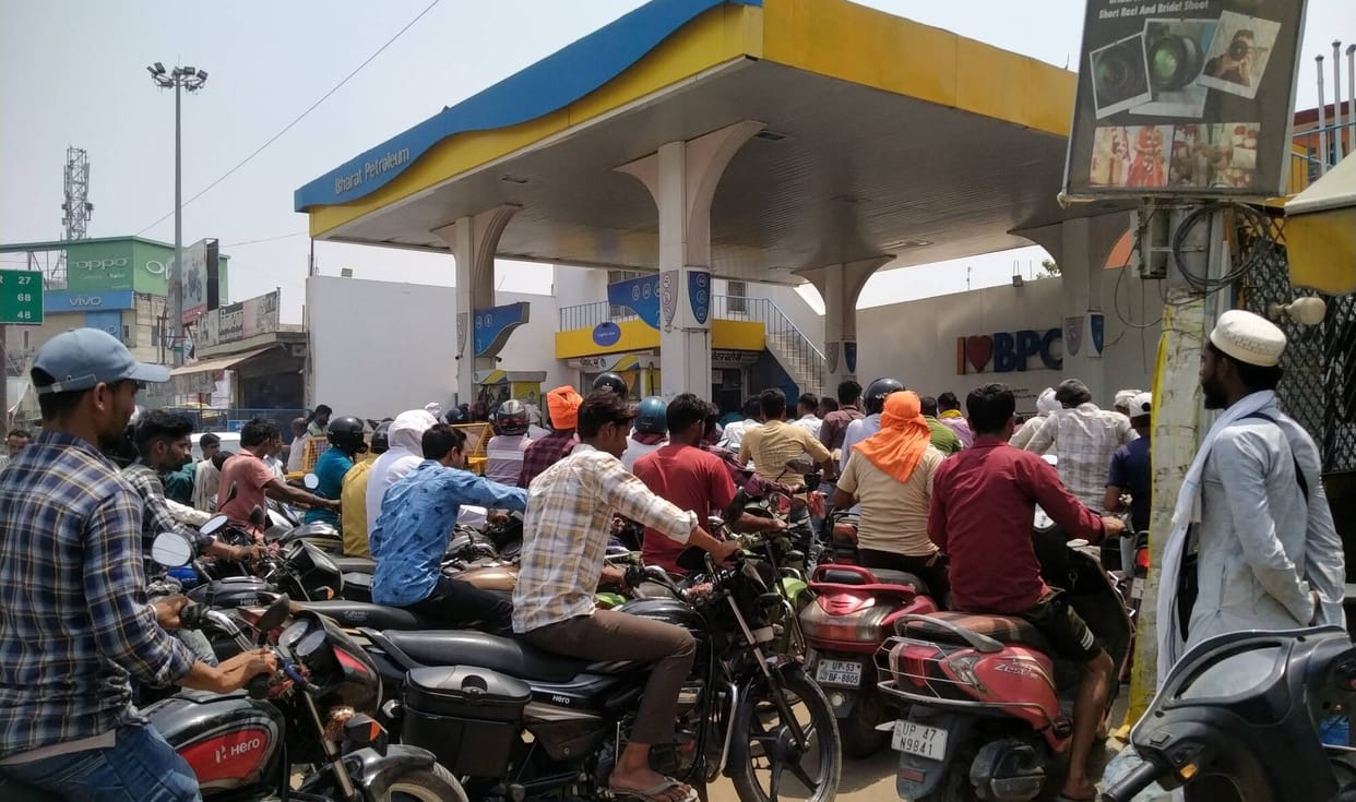 The system has worsened due to the closure of the Sanjay Bridge, making fuel delivery difficult