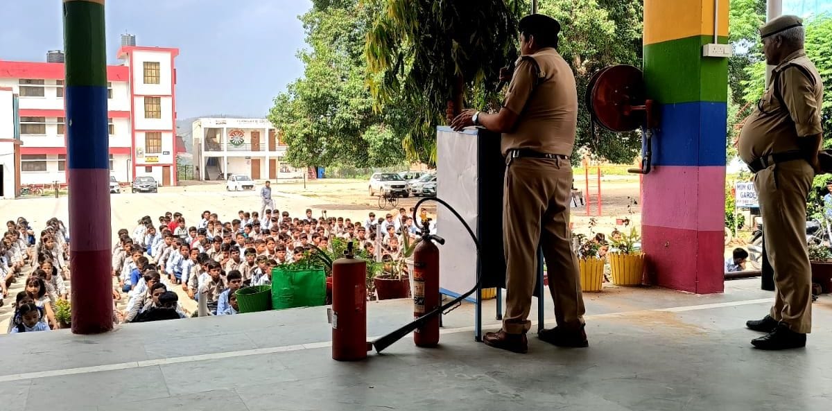 Fire prevention methods were taught to students.
