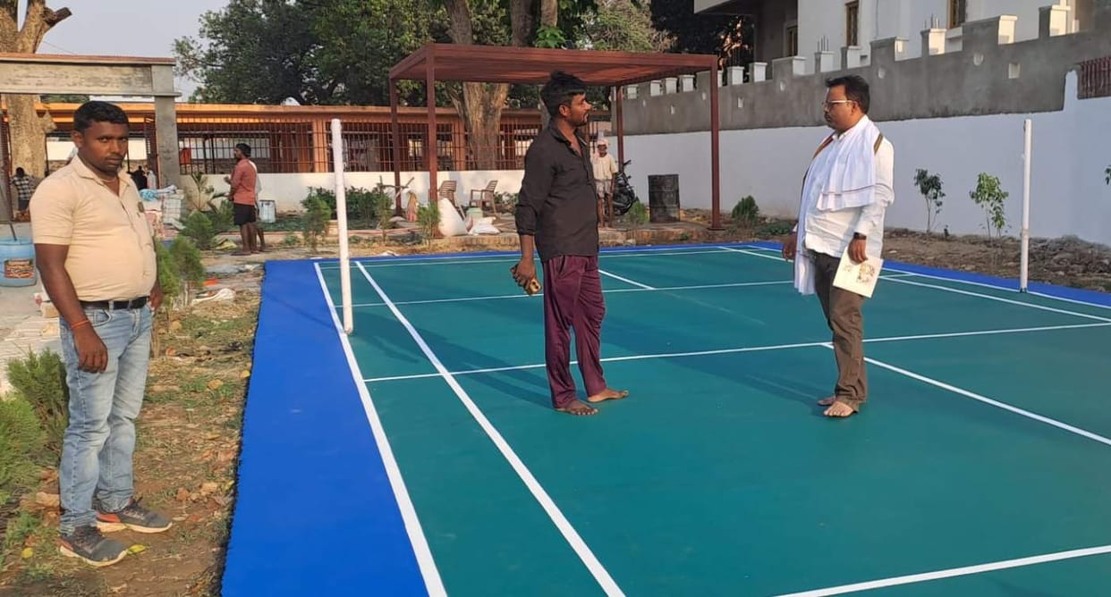 The youth of Chakia will play on a state-of-the-art synthetic badminton court.