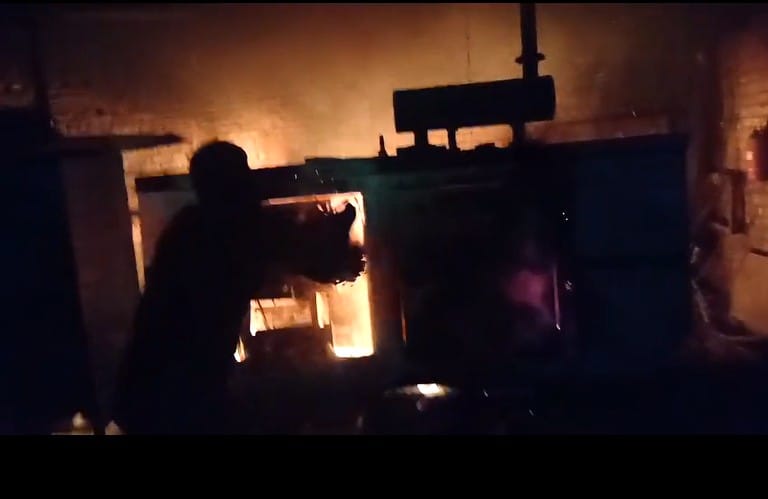 A fire broke out at a factory due to a short circuit in the electrical wiring