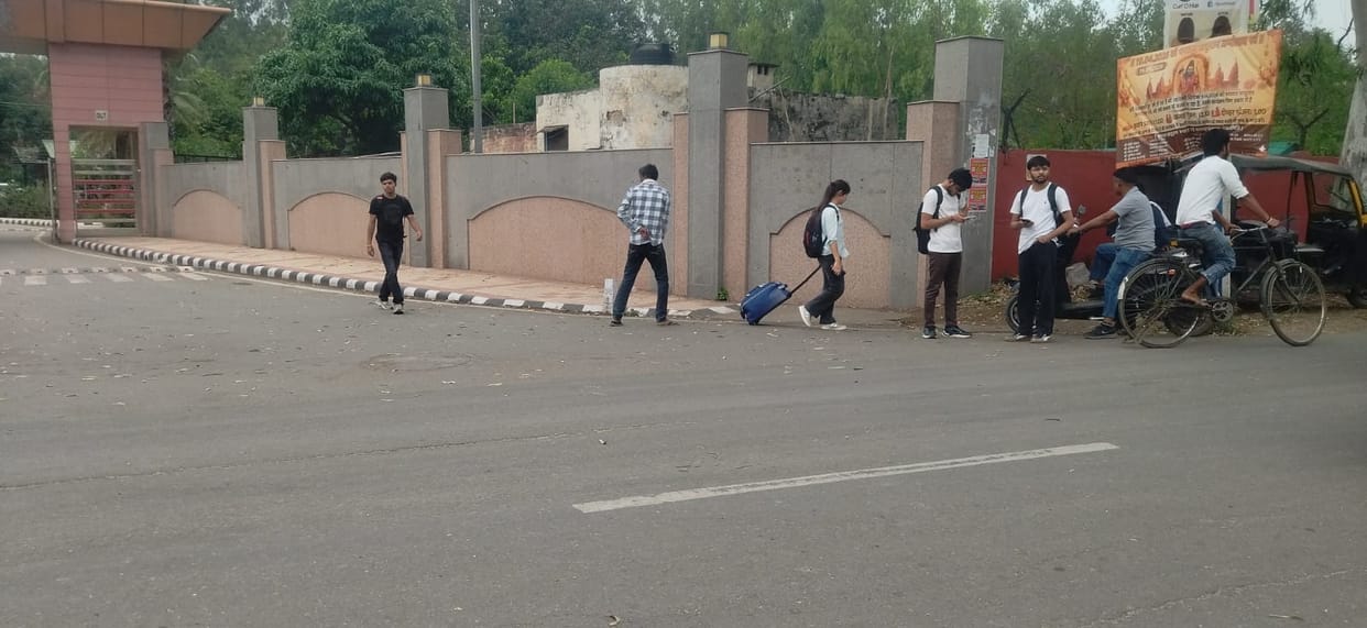 NIT women's hostel wears a deserted look as most students return home.