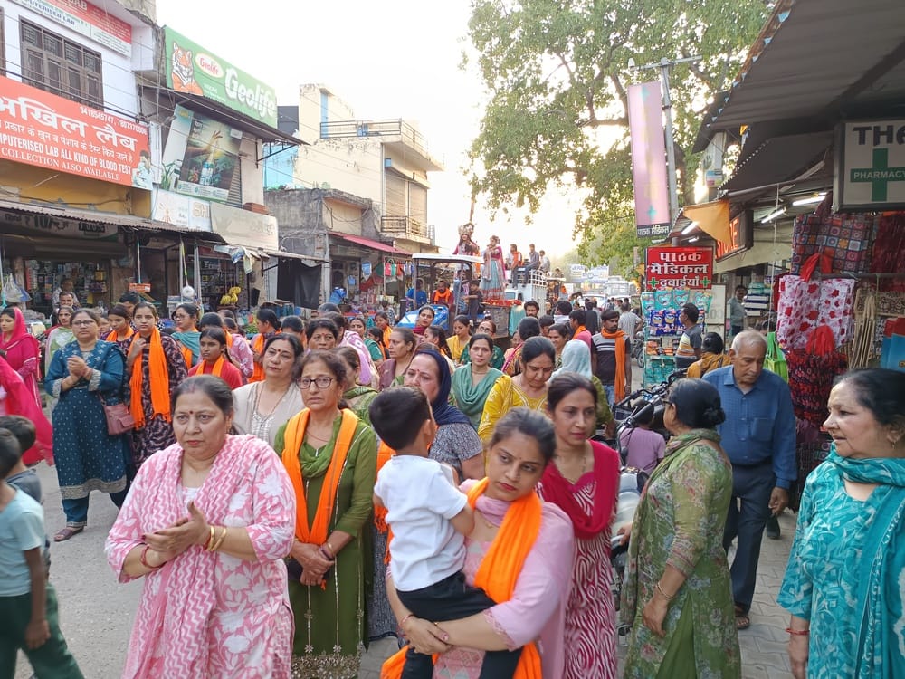 A grand procession was taken out in Nalagarh on the eve of Lord Parshuram Jayanti.