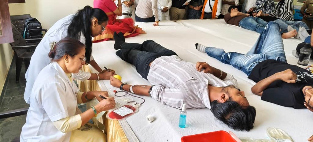 71 people donated blood in the camp.