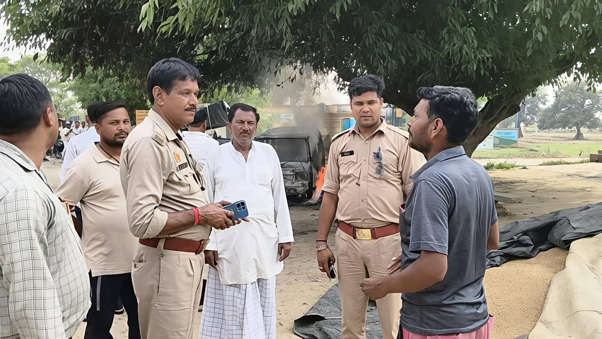 Moving Van Erupts into a Ball of Fire; Panic Ensues Among Villagers