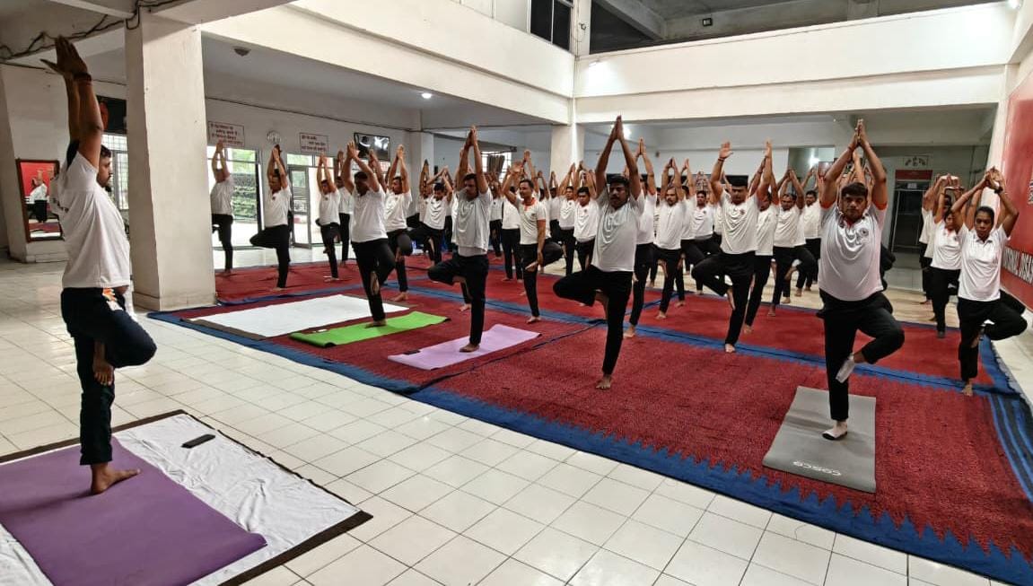 11 NDRF Battalion organised a yoga camp, 105 officers and employees participated.