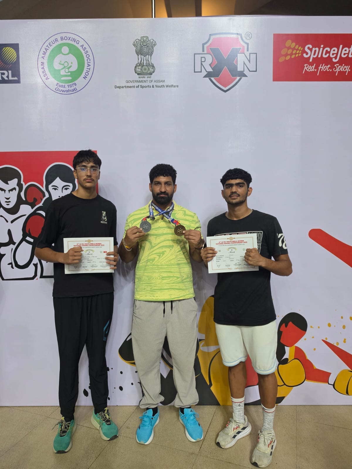 Lokesh Wins Gold and Tanuj Wins Silver Medal at National Boxing