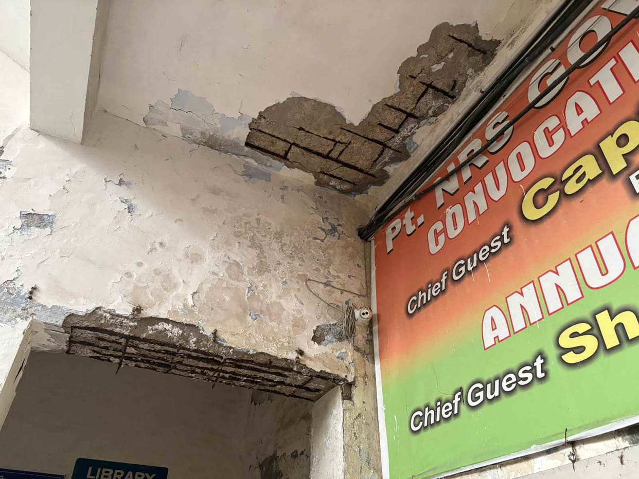 Library gate is broken, construction is not done even after budget is passed