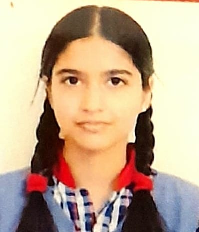 Jiya of Kendriya Vidyalaya topped the school in class 10th.