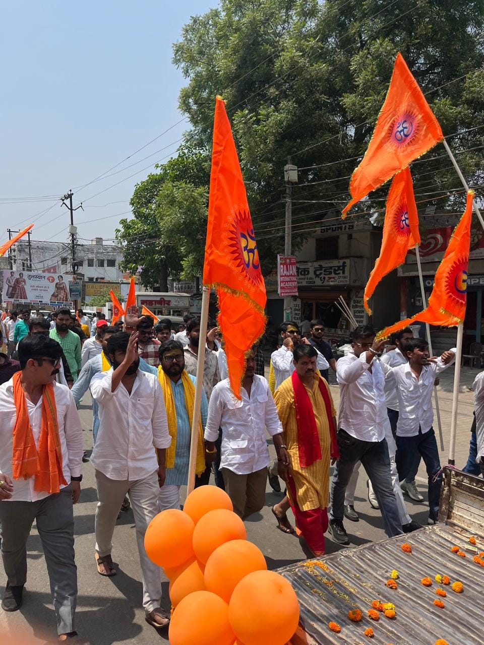 A grand procession was taken out on the birth anniversary of Lord Parashurama.