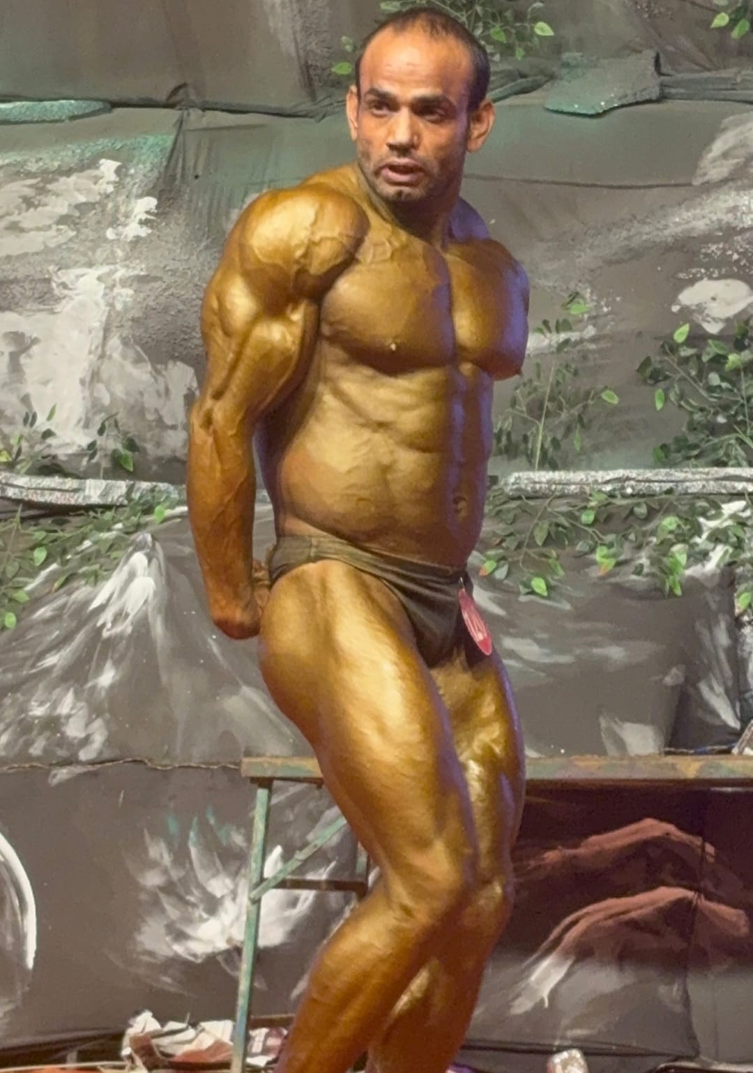 Vikas won the gold medal in body building competition held in Bihar.