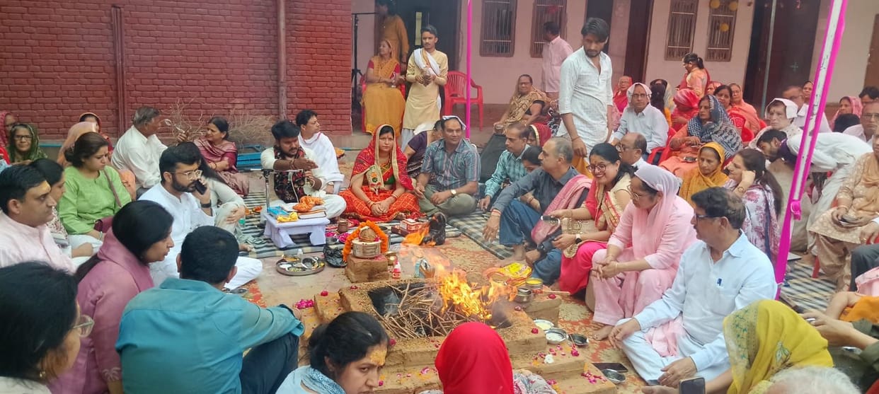 The Shrimad Bhagavat Katha concluded with a Havan.