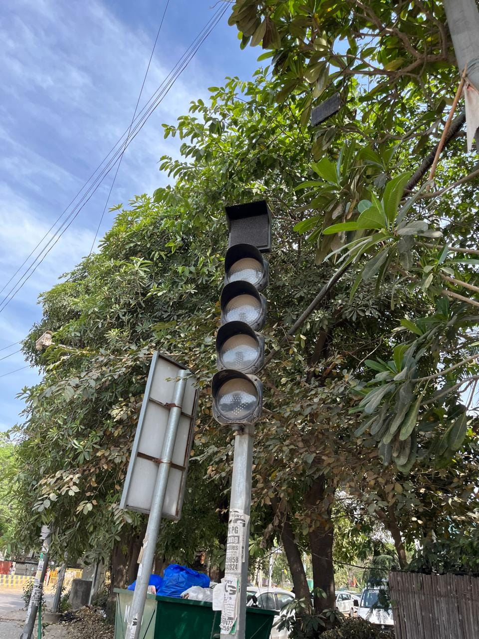 Trouble at intersections...signals down, traffic slow