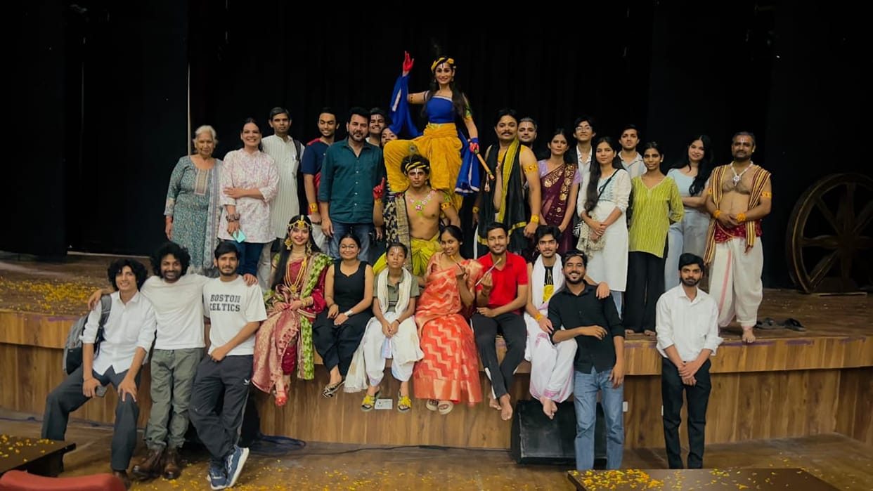 Two plays were staged at Kala Kirti Bhavan, the maestro enthralled the audience.