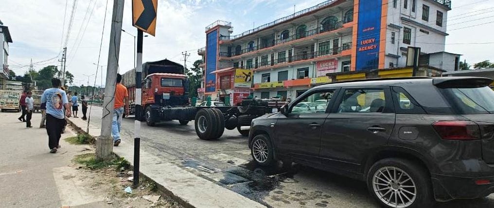 Accident on four lane in Canada, car collides with truck
