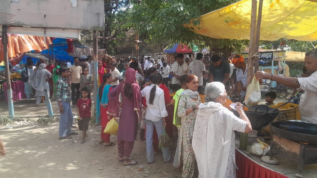 Crowds throng to seek the blessings of Mother Mantra Devi