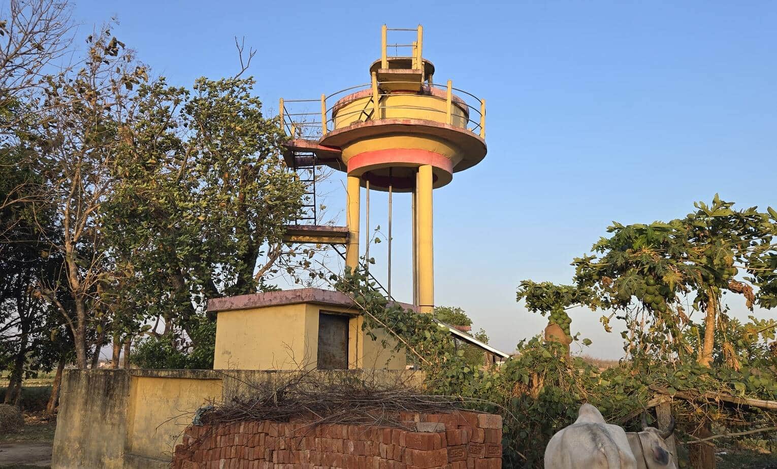 फोटो-3-बलरामपुर के नेवलबढ़ में बनी पानी की टंकी ।-संवाद