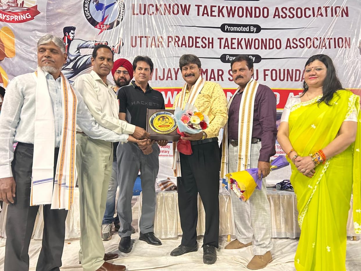 International Taekwondo Master Pankaj Sharma of Agra honored