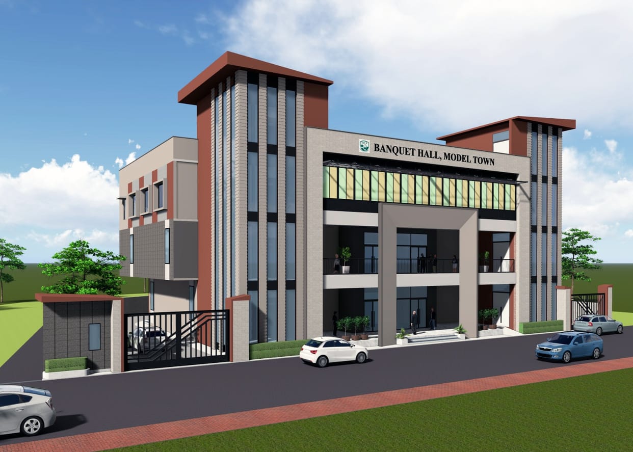 A two-storey banquet hall will be built in Model Town at a cost of Rs 22 crore, with parking in the groundwater.