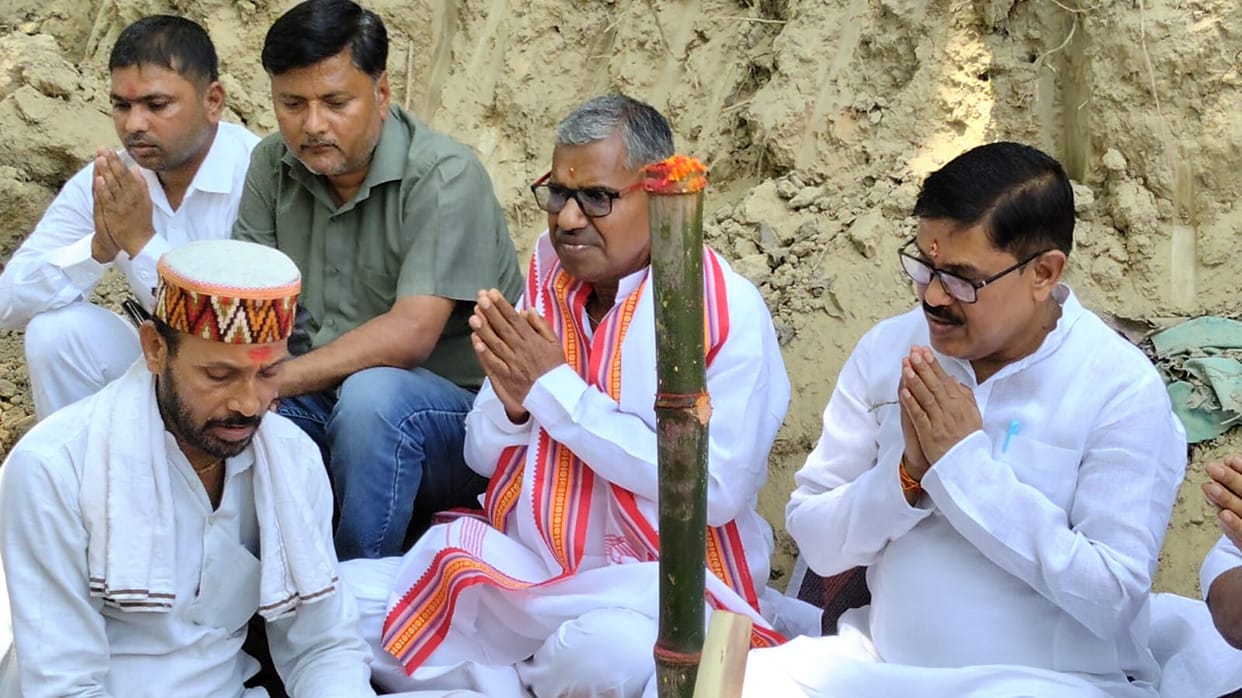 Bhoomi Pujan for the construction of Sant Seva Sadan