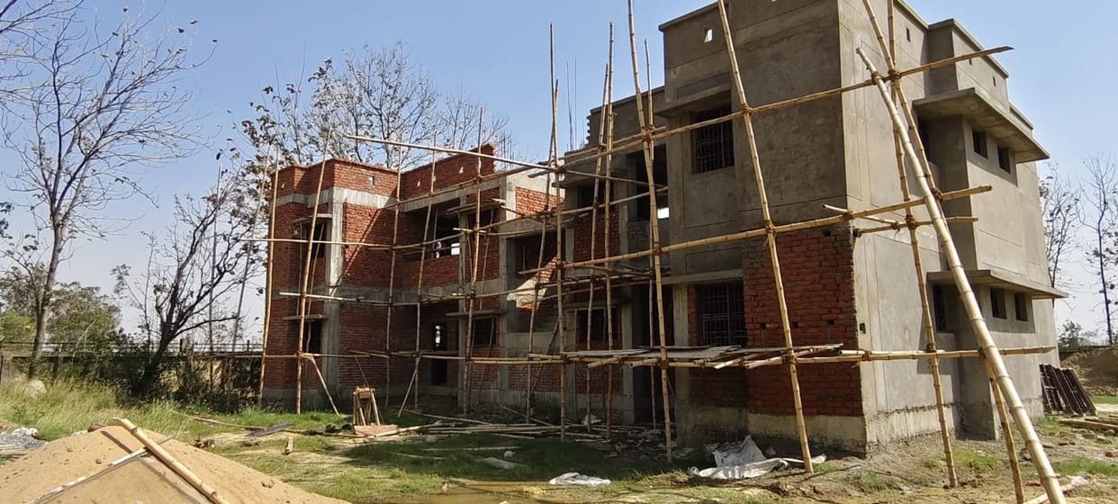 The picture of Rudhauli and Harraiya towns will change...construction of multi-storey residential building begins.