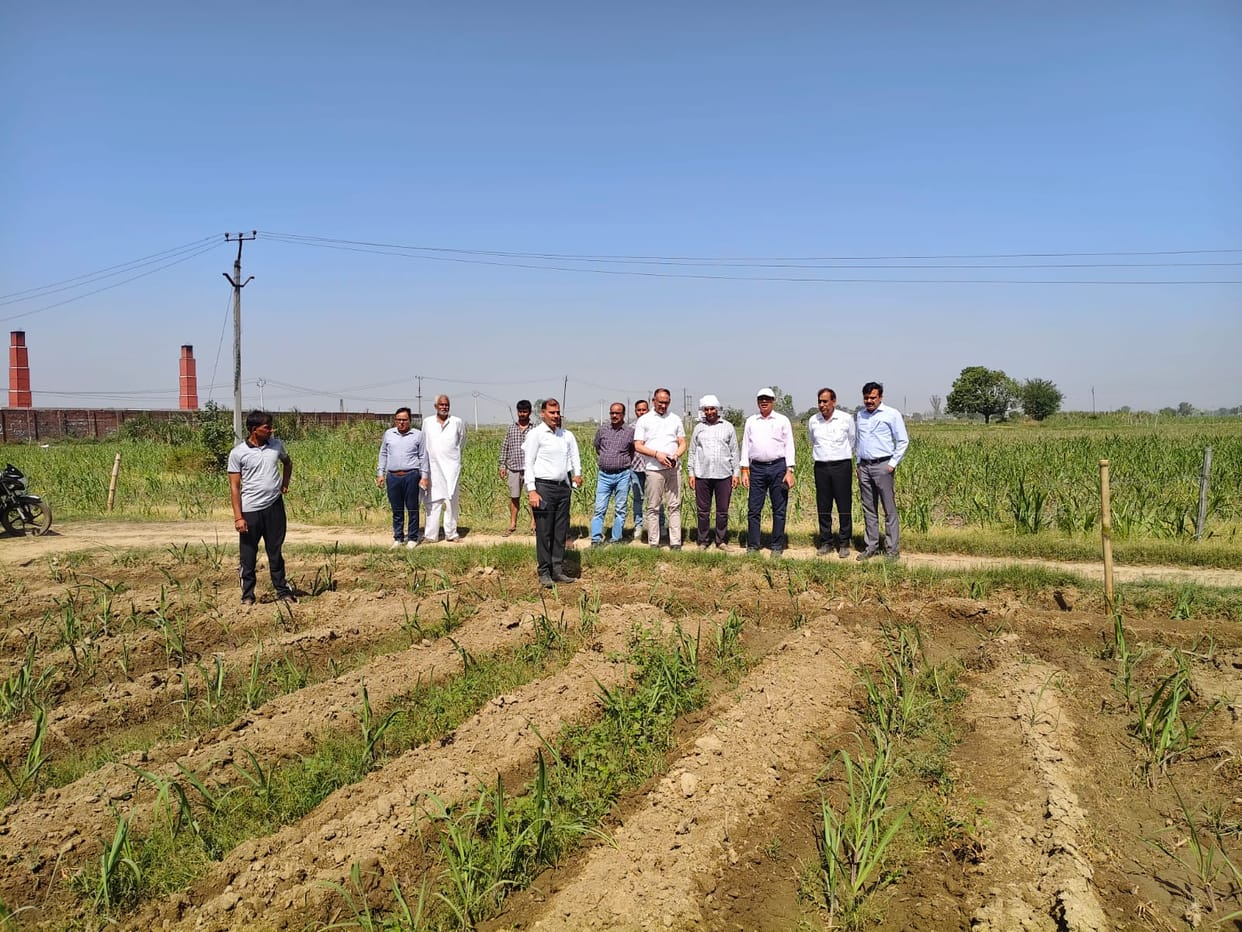 Inspected sugarcane sowing in Gotka and Sarurpur Khurd